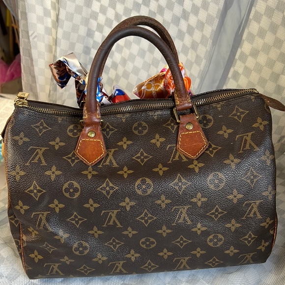 Louis Vuitton Satchel Bag Speedy 30 Monogram LV Handbag Vintage Auth. - Picture 4 of 17